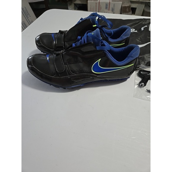 Nike Track Field Spikes Shoes Men Black Blue Zipper Track Running Sprinter 11 - Picture 5 of 14
